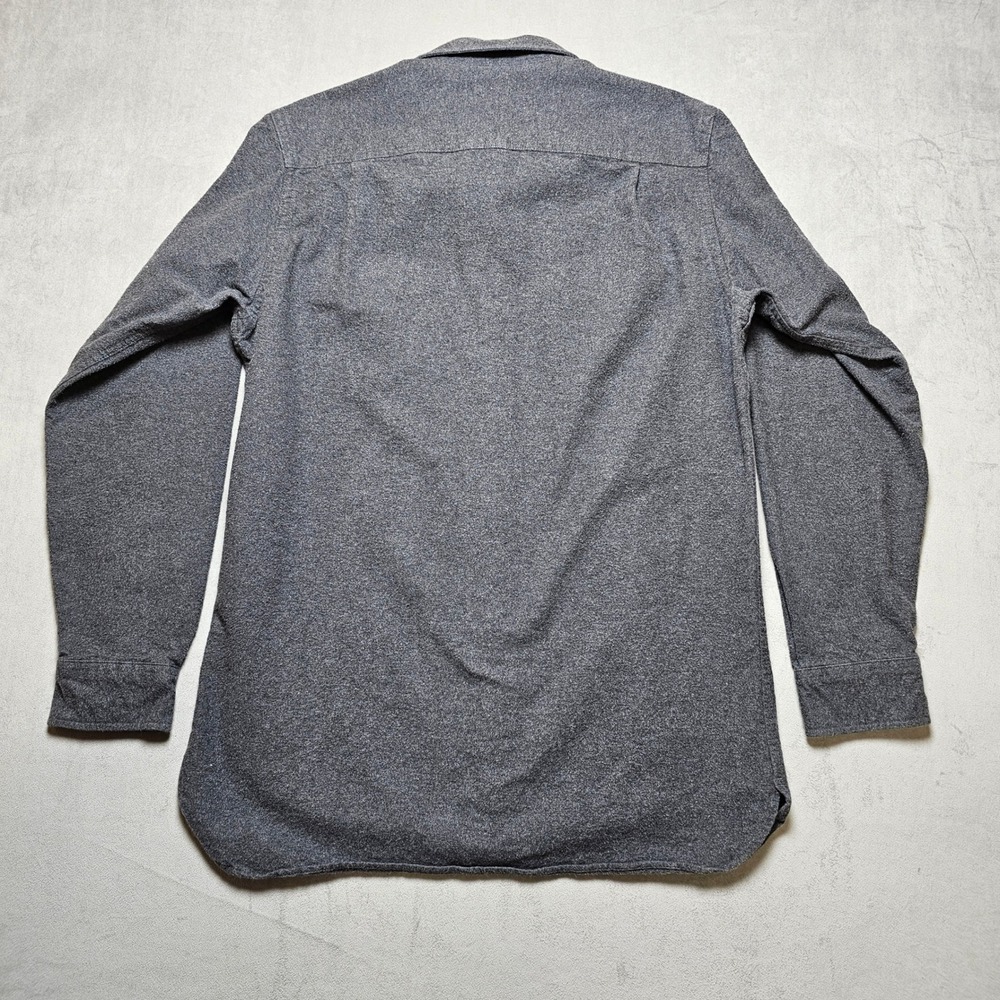 LL Bean Mens L-Tall Slightly Fitted Flannel Shirt Charcoal Gray‎ Heather - Picture 2 of 16